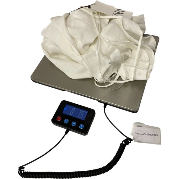 Zara Women Dress Size XS White Cut Out Midi Front Slit 2298/139 NWT - Picture 13 of 13